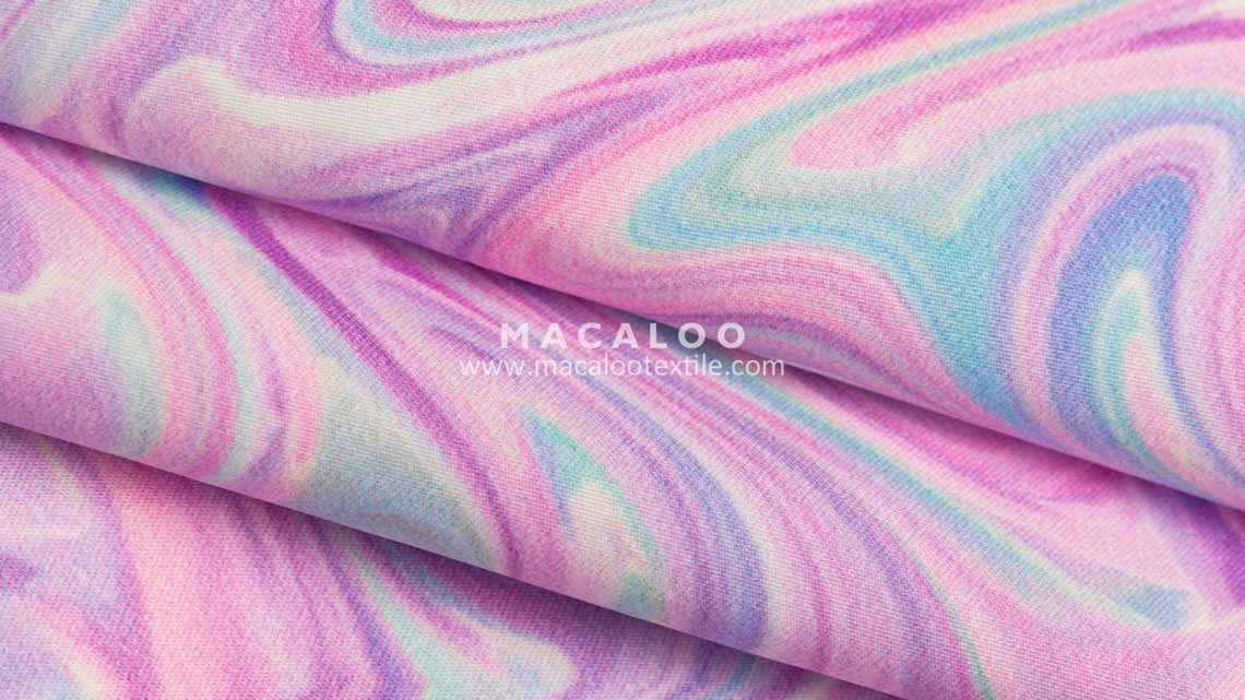 100% polyester brushed peach skin printed fabric